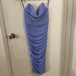 Periwinkle strapless dress